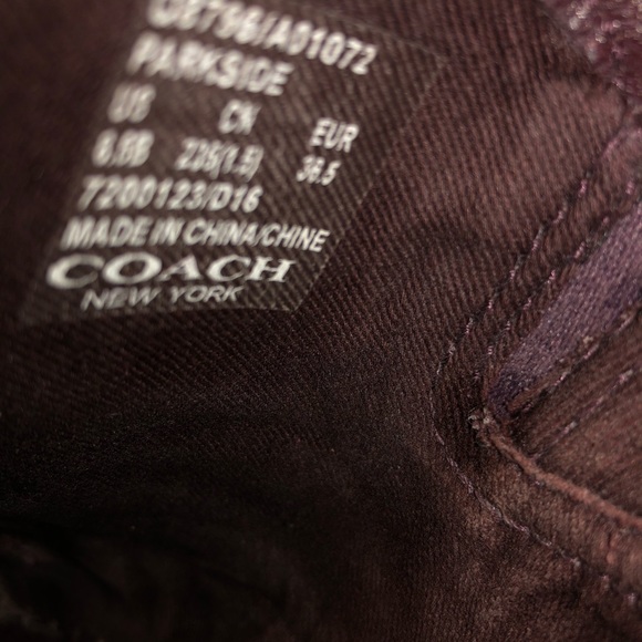 Coach burgundy slip on loafers - parkside - Picture 6 of 6